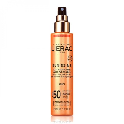 Lierac Sunissime Lait Protecteur Energisant Anti-Age Global SPF50 Aντηλιακό Γαλάκτωμα Σώματος ολικής αντιγήρανσης, 150ml