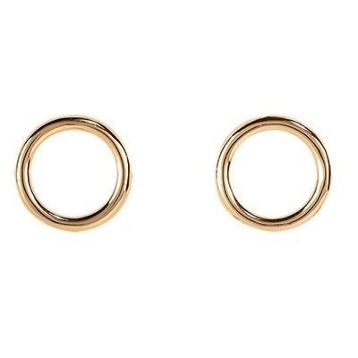 Medisei Dalee Ασημένια Σκουλαρίκια, Circular Yellow Gold Plated