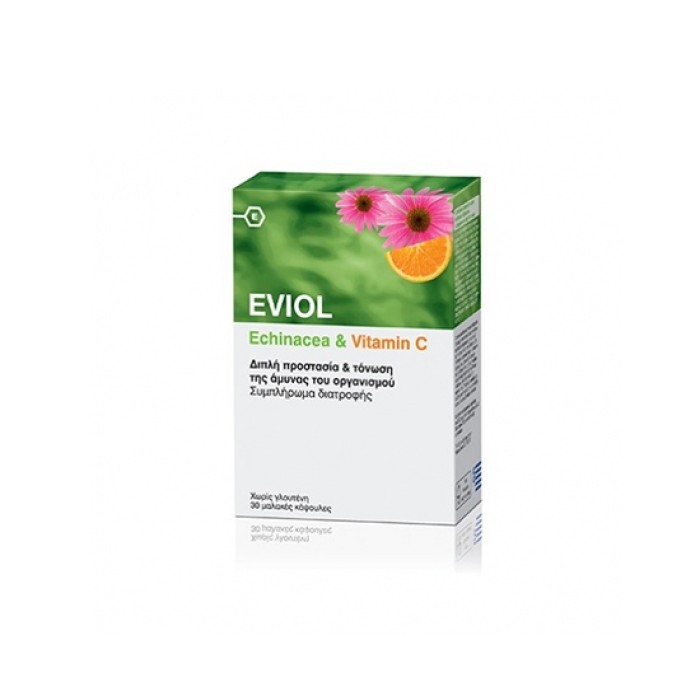 Eviol Echinacea & Vitamin C Συμπλήρωμα Διατροφής 30caps. 