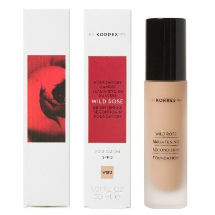 Korres Foundation Wild Rose WRF3 Brightening Second-Skin SPF15  30ml