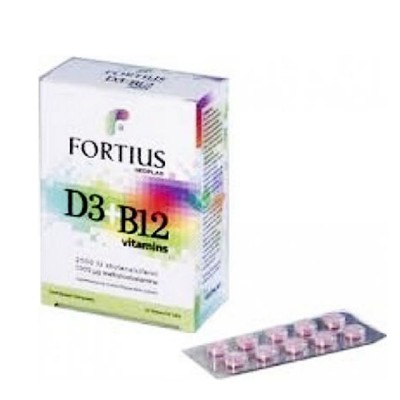 Geoplan Nutraceuticals Fortius D3 & B12 2500iu 1000mg 2500iu 30 ταμπλέτες