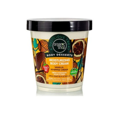 Natura Siberica Organic Shop Body Desserts Vanilla Whipped Cream Ενυδατική Κρέμα Σώματος με Άρωμα Βανίλια 450ml