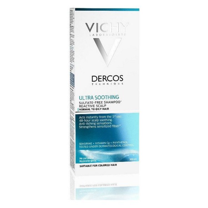 Vichy Dercos Ultra Soothing Σαμπουάν Γενικής Χρήσης για Λιπαρά Μαλλιά 200ml