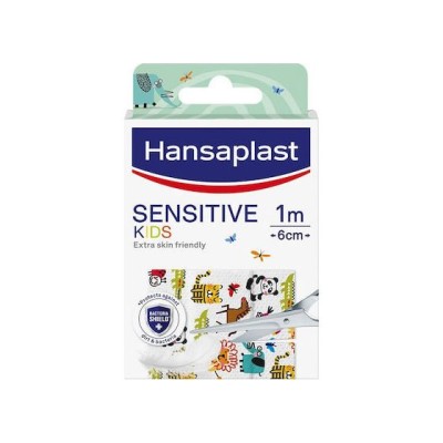 Hansaplast Αυτοκόλλητο Επίθεμα Sensitive για Παιδιά ΖΩΑΚΙΑ 1μέτρο x6cm
