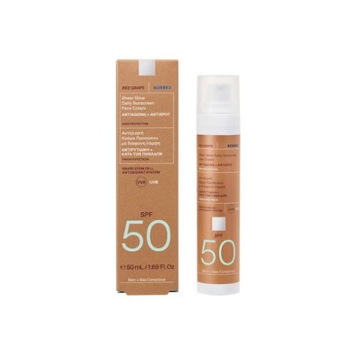 Korres Red Grape  Αντηλιακή Κρέμα Προσώπου SPF50  με Διάφανη Λάμψη 50ml