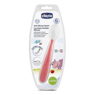 Chicco Kουτάλι Σιλικόνης Soft Κοκκινο 6Μ+