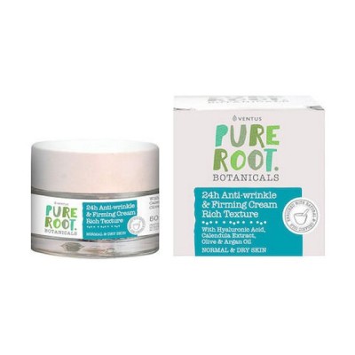 Imel Ventus Pure Root Botanicals 24h Anti Wrinkle & Firming Cream Rich Texture 50ml