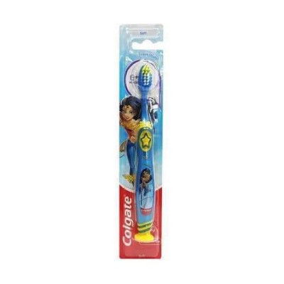 Colgate Παιδική Οδοντόβουρτσα Wonder Woman Γαλάζια / Κίτρινη για 6+ χρονών