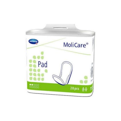 Hartmann Molicare Pads Mini Unisex Σερβιέτες Ακράτειας Ελαφριάς Ροής 2 Σταγόνες 28τμχ