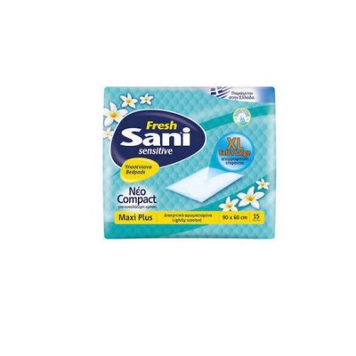 Sani Sensitive Maxi Plus Fresh Υποσέντονα Ακράτειας 60x90cm 15τμχ