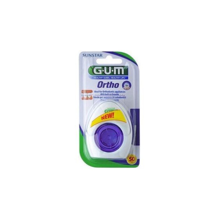 GUM Ortho Οδοντικό Νήμα 50m 50τμχ