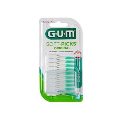 GUM Soft-Picks Fluoride Μεσοδόντιες Οδοντογλυφίδες Regular Πράσινες 40τμχ