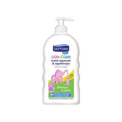 Septona Calm 'n Care Απαλό Σαμπουάν & Αφρόλουτρο με Βάλσαμο & Αλόη 500ml με Αντλία