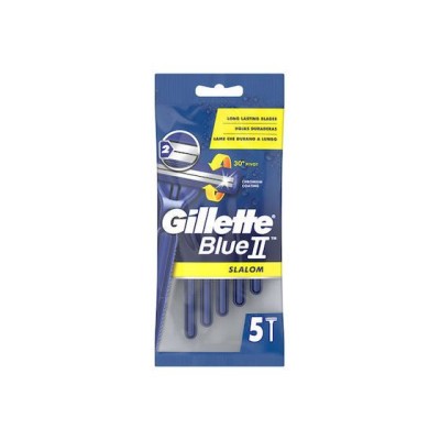 Gillette Blue2 Slalom Ξυραφάκια μιας Χρήσης με 2 Λεπίδες 5τμχ