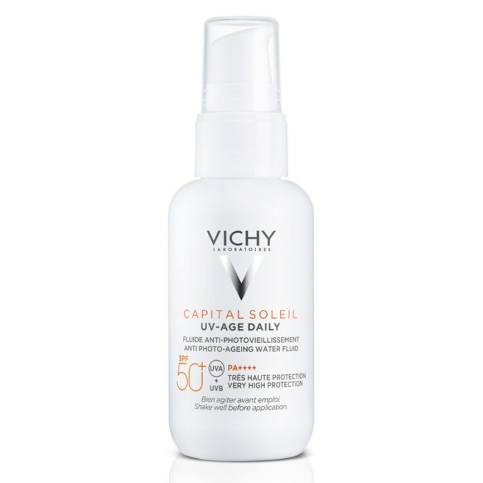 Vichy Capital Soleil UV-Age Daily SPF50+ Αντηλιακή Λεπτόρευση Κρέμα Κατά Της Φωτογήρανσης 40ml 