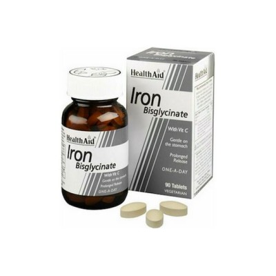 Health Aid Iron Bisglycinate 30mg 90 ταμπλέτες