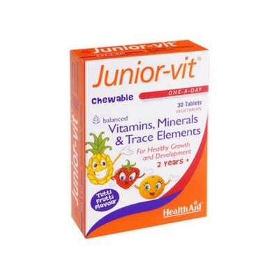 Health Aid Junior-Vit Tutti Frutti 30 μασώμενες ταμπλέτες