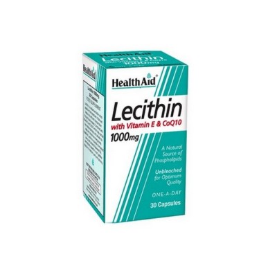 Health Aid Lecithin with Vitamin E & Q10 Συμπλήρωμα Διατροφής με Λεκιθίνη 1000mg 30 κάψουλες