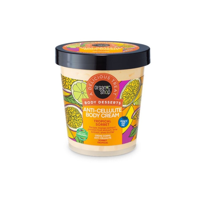 Organic Shop Body Desserts Tropical Sorbet, Κρέμα Σώματος Κατά της Κυτταρίτιδας 450ml