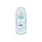 Nuk Nature Sense Γυάλινο Μπιμπερό 240ml  με Θηλή Σιλικόνης, Μπλε Αλεπού και Δείκτη Θερμοκρασίας  για 0-6 μηνών