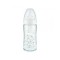 Nuk First Choice+ Μπιμπερό Γυάλινο 240ml Με Θηλή Σιλικόνης Λευκά Αστεράκια και Δείκτη Θερμοκρασίας 0-6 μηνών