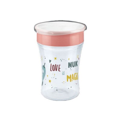 Nuk Magic Cup Παιδικό Πλαστικό Ποτηράκι 230ml Love Σομόν 8m+