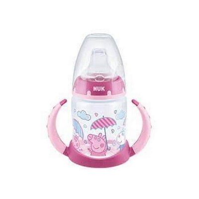 Nuk Εκπαιδευτικό Μπιμπερό με Λαβές First Choice 6m+ Peppa Pig Ροζ 150ml