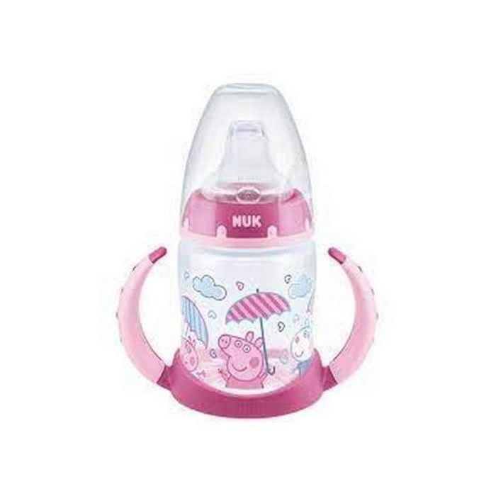 Nuk Εκπαιδευτικό Μπιμπερό με Λαβές First Choice 6m+ Peppa Pig Ροζ 150ml