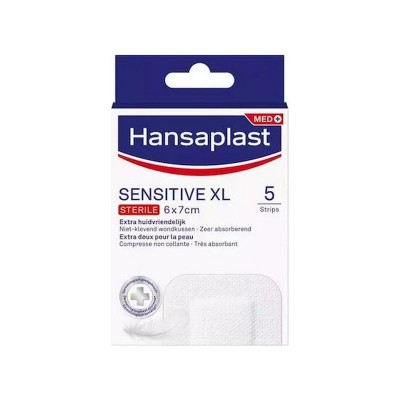 Hansaplast Αποστειρωμένα Αυτοκόλλητα Επιθέματα Med+ Sensitive XL 7x6cm 5τμχ