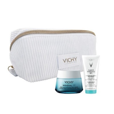 Vichy Mineral 89 Σετ Περιποίησης για Ενυδάτωση με Κρέμα Προσώπου Mineral 89 72Ωρών & Vichy Purete Thermal 3 in 1 100ml  & Νεσεσέρ 