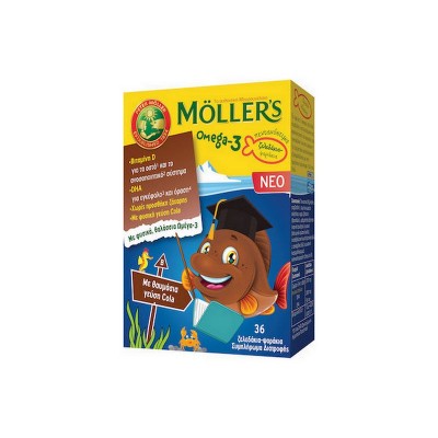 Moller's Omega 3 Μουρουνέλαιο 36 ζελεδάκια Cola
