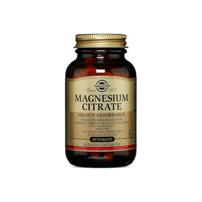 Solgar Magnesium Citrate 200mg 60 ταμπλέτες