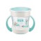Nuk Mini Magic Παιδικό Πλαστικό Ποτηράκι 160ml με Χερουλάκια 6+, Τιρκουάζ Ιπτάμενα Ποντικάκια