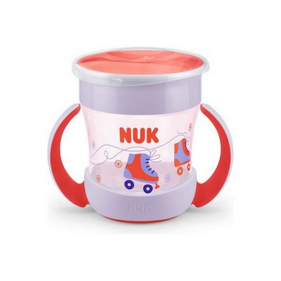 Nuk Mini Magic Παιδικό Πλαστικό Ποτηράκι 160ml με Χερουλάκια 6+, Κόκκινο Skateboard