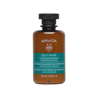 Apivita Oil Balance Peppermint & Propolis Σαμπουάν Βαθύ Καθαρισμού για Λιπαρά Μαλλιά 250ml