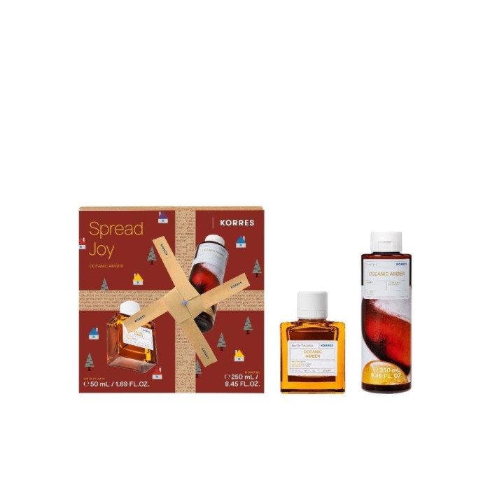 KORRES Promo Spread Joy Oceanic Amber Eau De Toilette Ανδρικό Άρωμα 50ml & Showergel 250ml