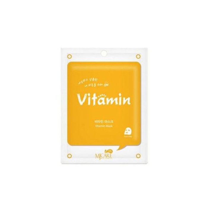 MJ Care Vitamin Sheet Mask με Σύμπλεγμα Βιταμινών για Λεύκανση & Τόνωση του Δέρματος 22gr