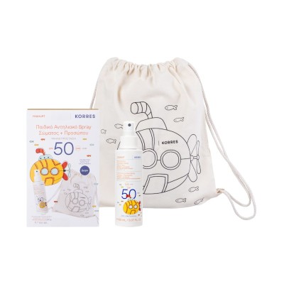 Korres Promo Pack Yoghurt Παιδικό Αντηλιακό Spray Προσώπου & Σώματος SPF50 150ml & Δώρο Συλλεκτικό Υφασμάτινο Back Pack