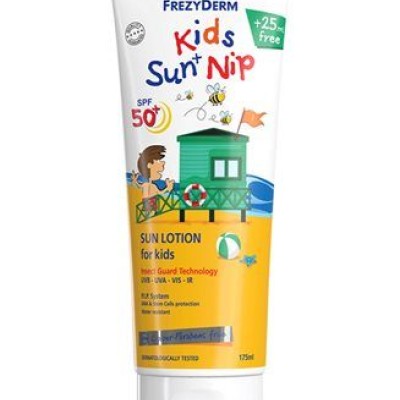 Frezyderm KIDS SUN + NIP SPF 50+ Παιδικό Αντηλιακό με Εντομοαπωθητικές Ιδιότητες