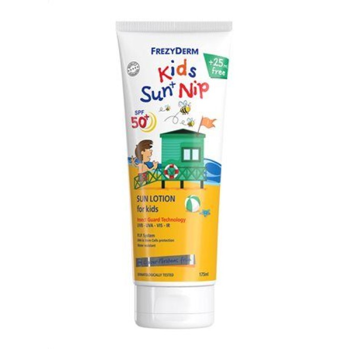 Frezyderm KIDS SUN + NIP SPF 50+ Παιδικό Αντηλιακό με Εντομοαπωθητικές Ιδιότητες