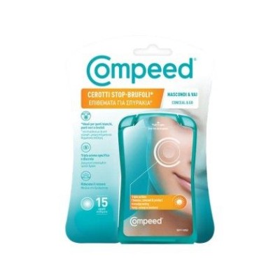 Compeed Cerotti Stop-Brufoli 15τμχ - Επιθέματα Για Σπυράκια, Καθαρισμό, Κάλυψη & Προστασία