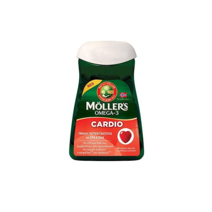 Moller's Omega-3 Cardio Μουρουνέλαιο και Ιχθυέλαιο 60 μαλακές κάψουλες