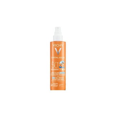 Vichy Capital Soleil Cell Protect Water Fluid Spray Αδιάβροχο Παιδικό Αντηλιακό για Πρόσωπο & Σώμα SPF50+ 200ml 