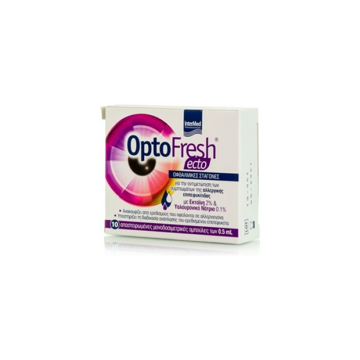 Intermed Optofresh Ecto Eye Drops Οφθαλμικές Σταγόνες Κατά Της Επιπεφυκίτιδας 10x0,5ml