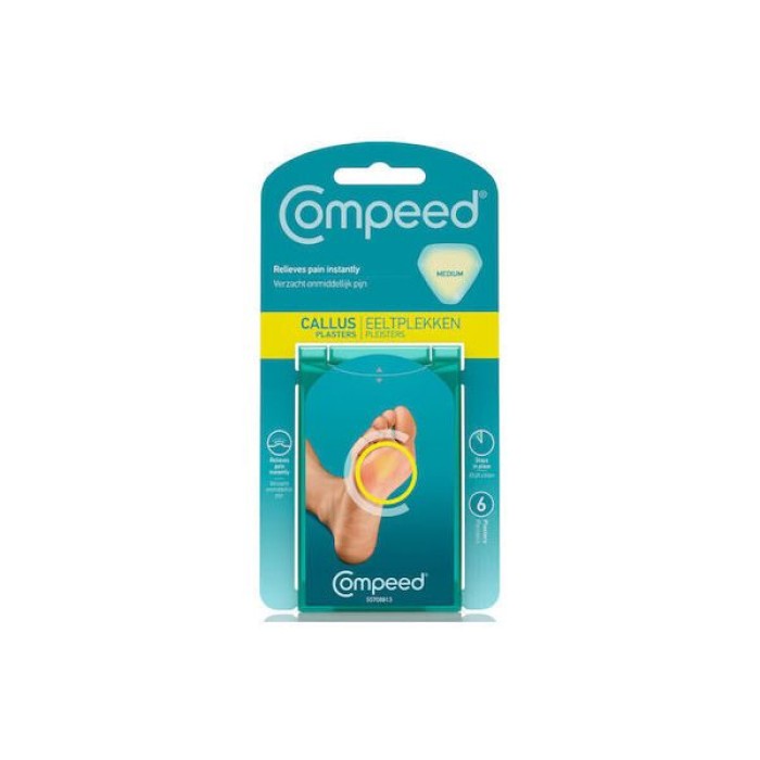 Compeed Μεσαία Επιθέματα Για Σκληρύνσεις Κάτω από το Πέλμα 6 Τεμάχια