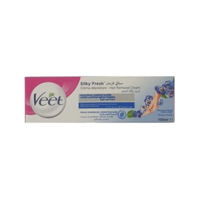 Veet Silky Fresh Κρέμα Αποτρίχωσης Σώματος με Αλόη Βέρα για Ευαίσθητες Επιδερμίδες 100ml