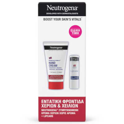 Neutrogena Set Hand Cream Unscented Κρέμα Χεριών χωρίς Άρωμα 75ml & Lipcare Lip Balm 4.8gr 