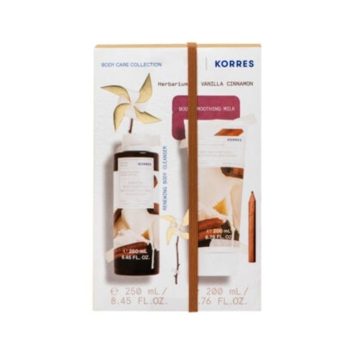 Korres Promo Vanilla Cinnamon Renewing Body Cleanser 250ml & Body Smoothing Milk 200ml