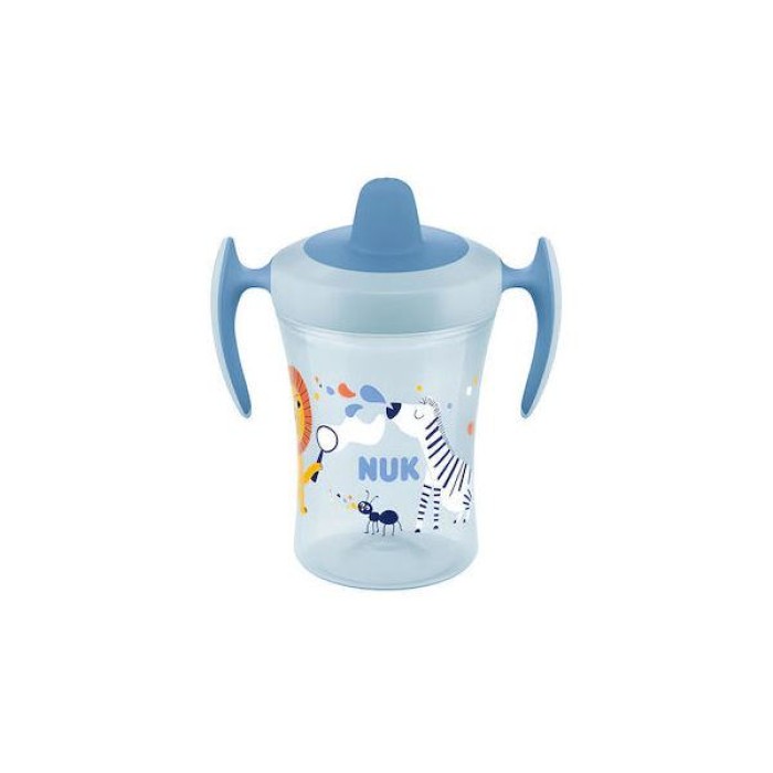 Nuk Trainer Cup 230ml Γαλάζιο Λιοντάρι και Ζέβρα 6+