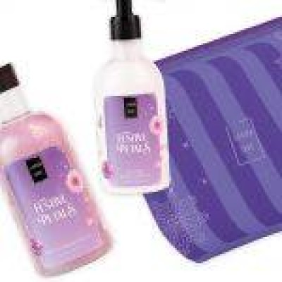 LAVISH CARE Festive Petals Christmas Set Bath & Shower Gel 500mL & Glitter Body Lotion 300mL